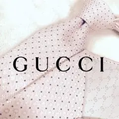 GUCCI グッチ ネクタイ GG柄 ピンク ドット