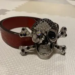 ベルト　スカルバックル