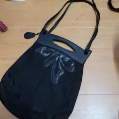 IBIZA バッグ 黒 中グリーン IBIZA2000