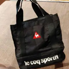 le coq sportif ブラック ラウンドバッグ　カートバッグ