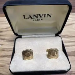 【未使用】LANVIN カフリンクス✴︎正規品✴︎刻印あり✴︎専用ハードケース付き