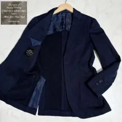 美品✨ユナイテッドアローズ 近年 テーラードジャケット 千鳥格子 ネイビー 42