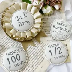 【月齢ロゼット】出産祝 マタニティフォト フォトアイテム 100日　バースデー
