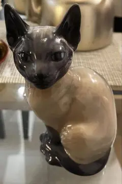 ロイヤルコペンハーゲン シャム猫 陶器フィギュリン高さ20cm
