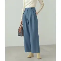 エヌナチュラルビューティーベーシック　フラップポケットタックパンツ