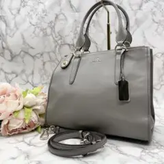 コーチ coach 2way ショルダーバッグ ターンロック レザー グレージュ