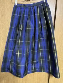 未使用　チェック柄　フレアスカートMサイズ