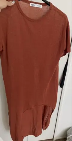 ZARA アシンメトリー半袖Tシャツ