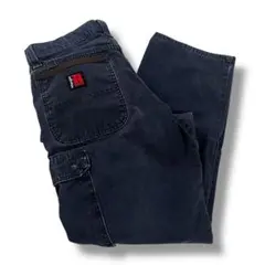90s wrangler riggs ブラック カーゴパンツ 厚手 ダック 古着