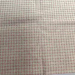 ピンク チェック 布 生地 はぎれ 約105cm × 約65cm