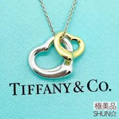 TIFFANYu0026Co. 入手困難 新品 大きめ ダブルオープンハート ネックレス