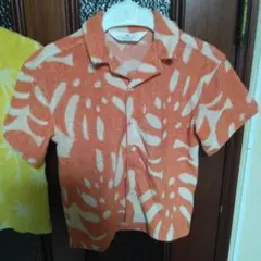 H&M パームツリー柄Tシャツ 100サイズ相当　パイル地　最終処分
