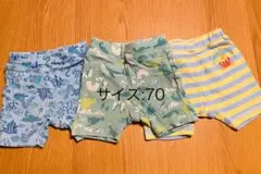 Bitz 半ズボン 3点セット カラフル　70