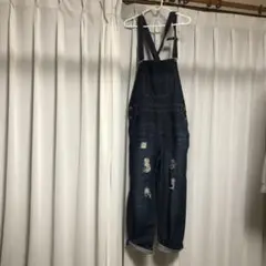 デニム生地オーバーオール