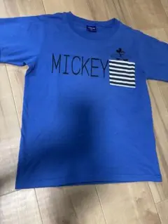 Disney ミッキーマウスTシャツ 半袖 ブルー 150