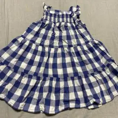 OLD NAVY チェック柄 ノースリーブワンピース 3T オールドネイビー