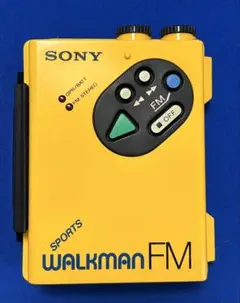 SONY WM-F5 カセットプレーヤー イエロー vintage] SONY WALKMAN WM-F5 Sports Walkman Yellow Cassette