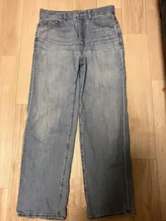 GU Lサイズ　ハイライズストレートジーンズ
