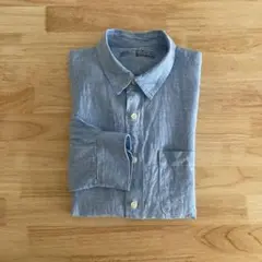 MUJI 無印良品　リネンシャツ　水色　M