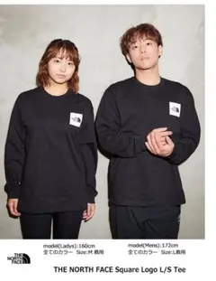 新品未使用　ノースフェイス　スクエアロゴ　ロングスリーブ　長袖　ロンT Sサイズ