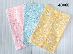 ハンドメイド　ランチョンマット　３枚セット/　あじさいリボン柄m1