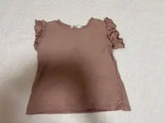 PAIR MANON フリル付きピンクタンクトップ サイズ100