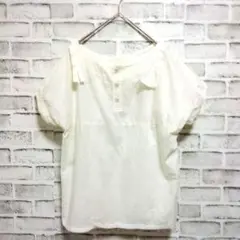 半袖ブラウス シャツ プルオーバー ゆったり M a844