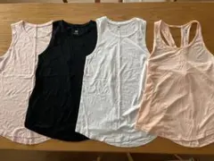 タンクトップ4枚セット（ピンク、黒、白、オレンジ）