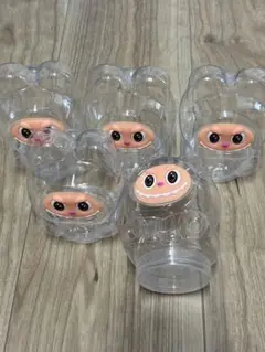 ラブブ透明容器5個セット 小物入れ