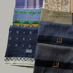 紳士ハンカチ DAKS・dunhill・Valentino ７枚セット 大判