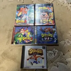 クラッシュバンディクー　シリーズ５タイトルセット　ps1 ソフト