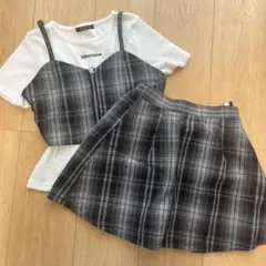 即日発送❗️小学生　女の子　140㎝　トップス　ビスチェ　スカート　3点セット