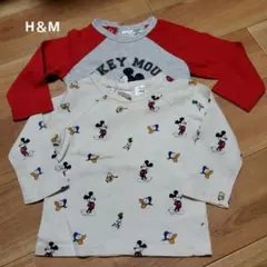 H＆M ミッキーロンT 68 〜　 2枚