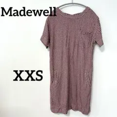 Madewell ギンガムチェック 半袖ワンピース XXS