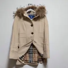 BURBERRY バーバリーブルーレーベル ピーコート アンゴラ ノバチェック