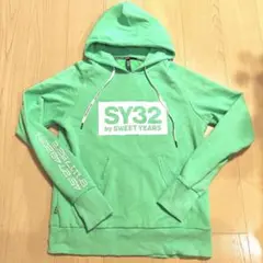美品 SY32 パーカー 蛍光グリーン XLサイズ