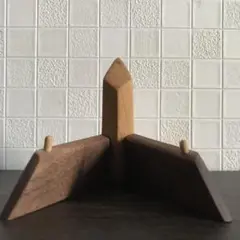 木製 ポストカード スタンド 三角形デザイン
