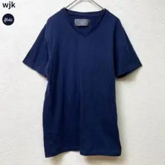 wjk ダヴルジェイケイ VネックTEE サイズ：Sサイズ ネイビー