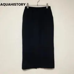 zo584 アクアヒストリー AQUAHISTORY/タイトロングスカート/黒