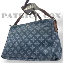美品　パトリックコックス　ショルダーバッグ　デニム風　レザー　紺色　ネイビー