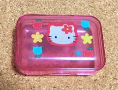 ハローキティ　石けん箱　小物入れ　レトロ　ピンク