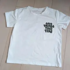 ホワイト Tシャツ GOOD THINGS TAKE TIME