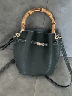 23区　バンブーハンドルミニショルダーバッグ