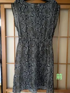 ヘビ柄 ノースリーブ ワンピース