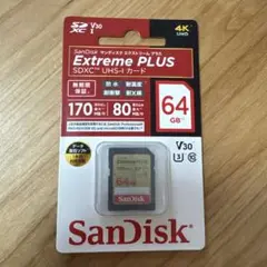 SanDisk Extreme PLUS 64GB SDカード