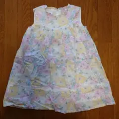 美品！petit main 花柄ノースリーブワンピース 110