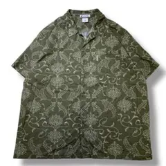 F445　【即購入OK】　Columbia　オープンカラーシャツ　2XL　カーキ