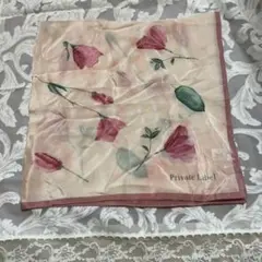 新品未使用　Private Label 花柄 シルクスカーフ