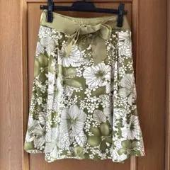 DRESS CIRCLE フラワープリント スカート オリーブグリーン新品未使用