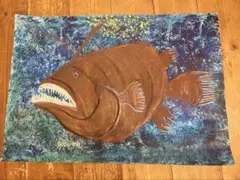 魚の絵画 四つ切りサイズ